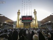 Photos: Imam Ali’s (AS) shrine covered in black on martyrdom of Imam Sadiq (AS)